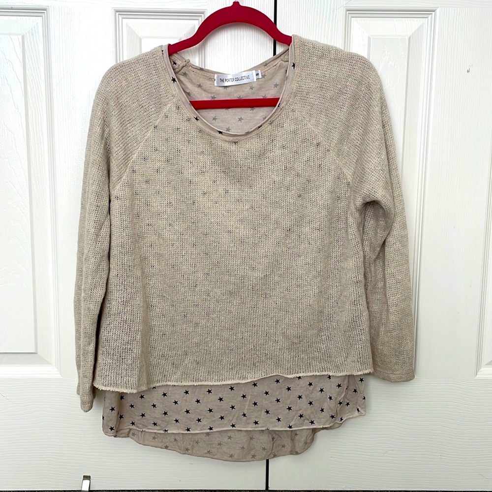 The Porter Collective Layered Star Mohair Sweater - Size Small